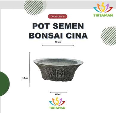 pot semen bonsai cina / pot estetik cina / pot beton cina [khusus kurir instan] Besar