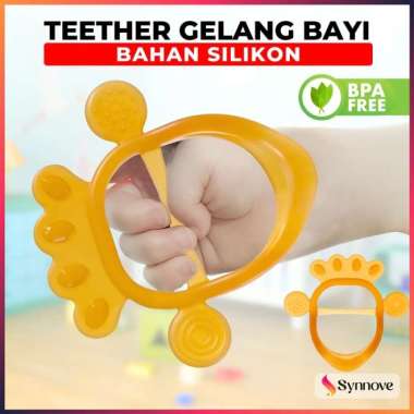 Teether Bayi BPA FREE Silikon Anti Bakteri Mainan Gigitan Bayi 0 6 Bulan Teether Baby Mainan Bayi Ra