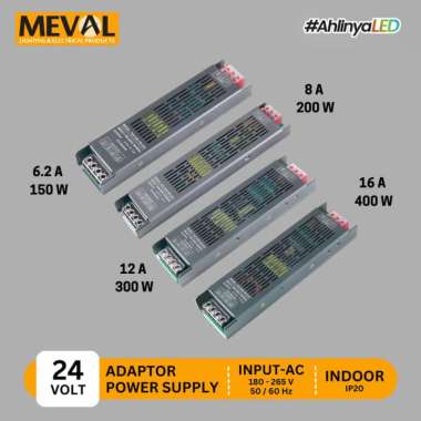 MEVAL Adaptor Power Supply LED Strip - 24V 8A - 200W