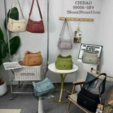 Tas Selempang Wanita Chibao CB 99056-SF + Free Dustbag CB 99056-SF Putih Susu
