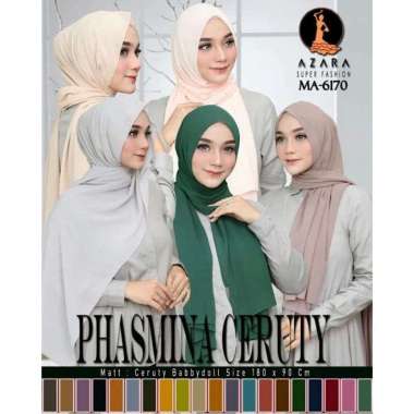 MURAH ! HIJAB PASHMINA CERUTY UNO BABYDOLL BAHAN CERUTY BABY DOLL PREMIUM AZARA JILBAB KERUDUNG PASH