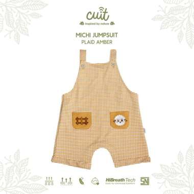 CUIT Overall Jumpsuit Anak 1-4 Tahun Michi - Outer Anak Lucu 2XL (3-4 Tahun) Plaid Amber