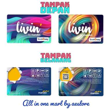 Emoney livin mandiri / E-money livin mandiri / e toll mandiri / emoney Livin Purple / emoney Livin o