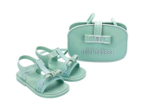 [Buy 1 Free 1 Bag] - Mini Melissa SS25 Charming Bb Green/Silver Sandal Anak Perempuan (36020BF6820) 