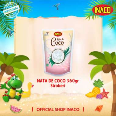 Promo Harga Inaco Nata De Coco Strawberry 360 gr - Blibli