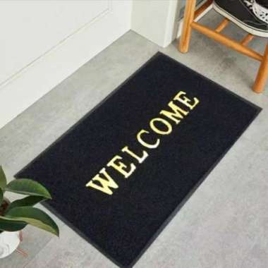 KESET KAKI WELCOME / KESET LANTAI WELCOME KARET ANTI SLIP Hitam