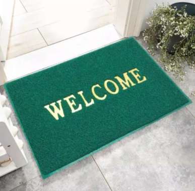 KESET KAKI WELCOME / KESET LANTAI WELCOME KARET ANTI SLIP Hijau