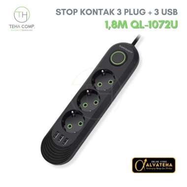 Kabel Rol Stop Kontak 7 Port 4 Port USB 3.0 Slot Type C Quick Charging 3 Plug 3 USB