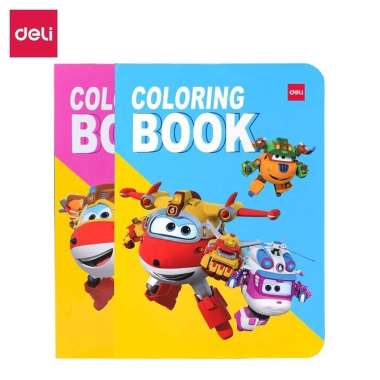 Buku Mewarnai Anak PAUD TK SD | Deli Coloring Book Buku Gambar Anak Edisi Super Wings | EN028
