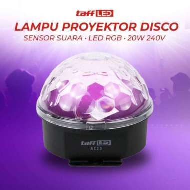 TaffLED Lampu Disco Sensor Suara LED RGB 20W 240V SUPER TERANG