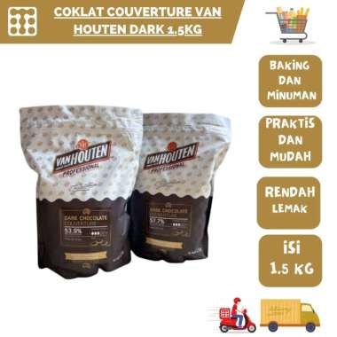 COKLAT COUVERTURE VAN HOUTEN DARK 1.5 KG 53.9 %
