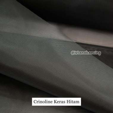 Kain Segnet Kain Crinolin Keras Kaku Lebar 150cm Tulle Bridal Kaku Premium | Istana Kancing Black
