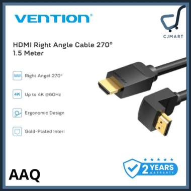 Vention Kabel HDMI 2.0 Right Angle Cable 270 Degree 4K 60Hz 3D High Speed - AAQ