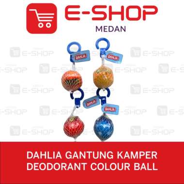 Kamper Dahlia Gantung Deodorant Colour Ball Besar Penghilang Bau Toilet Biru