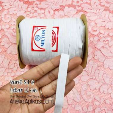 1 GULUNG KARET ELASTIS / KARET ELASTIK / KARET 1.2 CM PER ROL