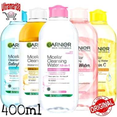 Garnier Micellar Water 400ml Pink / Biru / Kuning Biphase Oil 400 ml ROSE 400ML