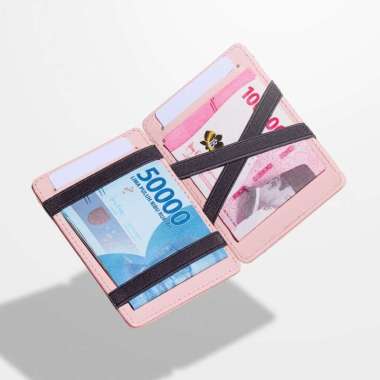 Cartiera Gala Wallet Dompet Kartu Dan Uang Lipat Pria Wanita Card Holder Tipis Mini Premium Pink