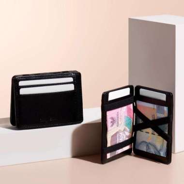 Cartiera Gala Wallet Dompet Kartu Dan Uang Lipat Pria Wanita Card Holder Tipis Mini Premium Black