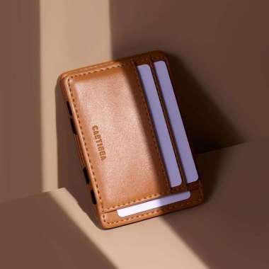 Cartiera Gala Wallet Dompet Kartu Dan Uang Lipat Pria Wanita Card Holder Tipis Mini Premium Brown