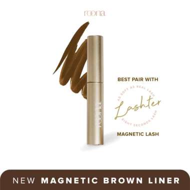 ROONA - Magnetic Eyeliner (Brown) for Lashter - Eyeliner Magnet Liquid Waterproof Coklat Bulu Mata M