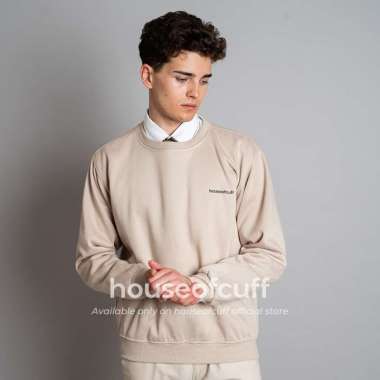 Houseofcuff sweater crewneck basic outer beige L