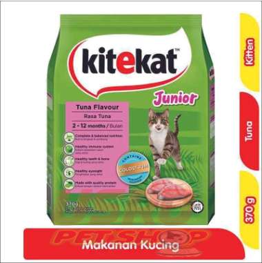Kitekat Dry 370gr Junior Tuna - Makanan Kucing Kering Anak Kucing