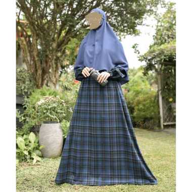 Ditsy Nightgown Nael Darkblue series 2 Katun Pinot Gamis Daster Wanita S