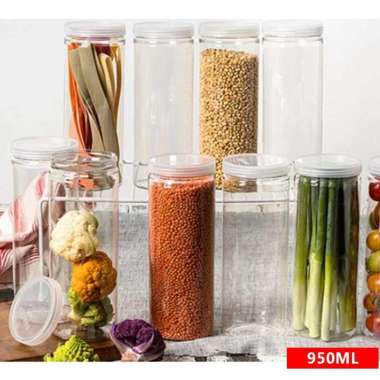 Food Container Round 950 ml (8*21 cm) - Korea No.1 Food container toples bening transparan plastik s