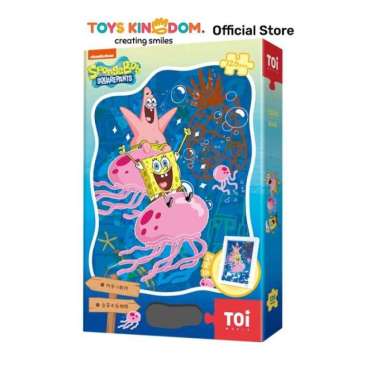 Toys Kingdom Toi Spongebob Squarepants Puzzle Pocket Frame Jellyfish Set 126 Pcs 23115 - Biru kids t