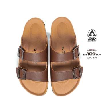 Aerostreet 38-45 Sandal Hugo Coklat Coklat - Sandal Sendal Selop Slip On B1BAA 39