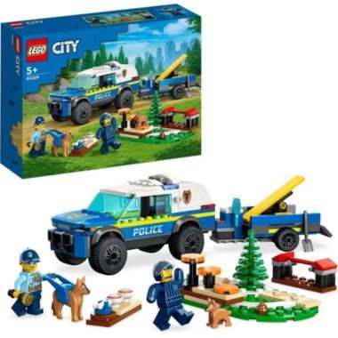 LEGO City - 60369 Mobile Police Dog Training Set Building Kid Toy Motorcar Trailer Town Model Jeep C