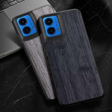 MOTOROLA G45 5G CASE AIORIA WOOD CROSS PATERN CASING WOOD PREMIUM COVER CASING MOTOROLA G45 BLACK