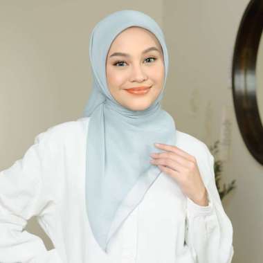 Lozy Hijab - 165K Get 2 Kirana Paris Plain Japan (Hijab Segiempat Paris Japan Premium) Blue Pastel