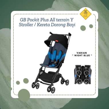 GB Pockit Plus All terrain Y Stroller / Kereta Dorong Bayi Night Blue