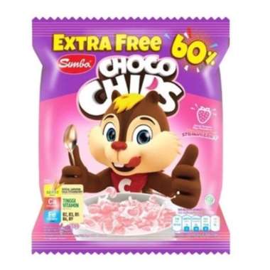 Simba choco chips coklat / strawberry 50 gram strawberry