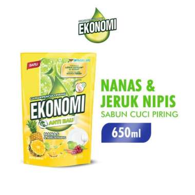 Promo Harga Ekonomi Pencuci Piring Power Liquid Jeruk Nipis 650 ml - Blibli