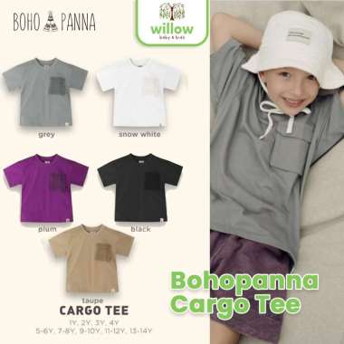 Baju Atasan Anak - Bohopanna Cargo Tee 5-6Y Plum