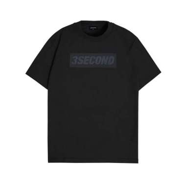 3Second Men's T-Shirt Short Sleeve Regular Fit Cotton Logo Script Outkast HP-C051224 Black M
