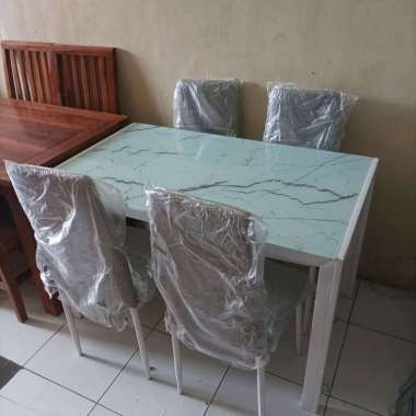 meja makan minimalis / kursi meja makan minimalis besi / meja makan besi minimalis 4 kursi