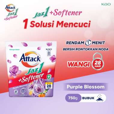 Attack Jaz1 + Softener Purple Blossom Deterjen Bubuk 750 g