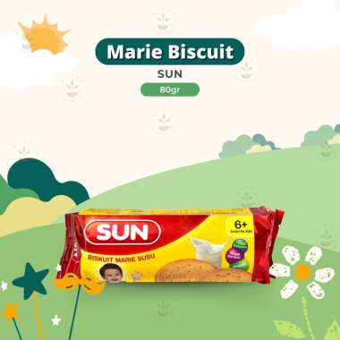 SUN Biskuit Marie Susu 80 gram - Biskuit MPASI Cemilan Anak