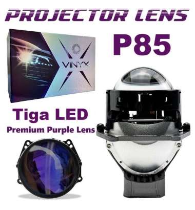Lensa Lampu LED Laser Projector Projie BiLED 3 Inch Inci Inchi Mobil Motor Blue Purple Lens Vinyx P8