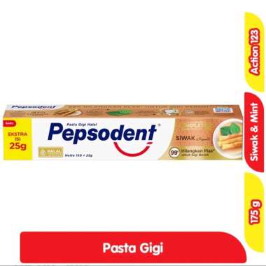 Pepsodent Action 123 Pasta Gigi Siwak & Mint 150+25 gr