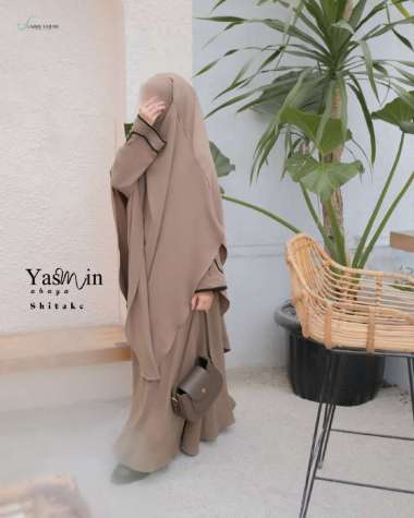 In'am Gallery | Abaya Set Khimar Series Yasmin by Ummu Sarah S SHITAKE