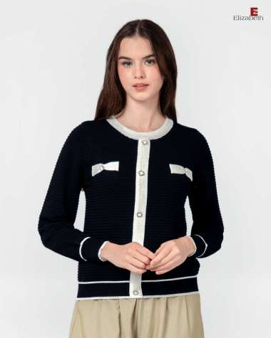 Elizabeth Clothing - Sweater Wanita Rajut | Kancing Depan 0559-2764 Brown