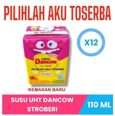 Promo Harga Dancow Fortigro UHT Stroberi 110 ml - Blibli