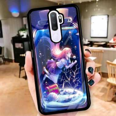 Custom Case 2D Casing HARDCASE Tempered Glass Cover Belakang Hp Oppo RENO 4, RENO 2F, F5, A54 OPPO A