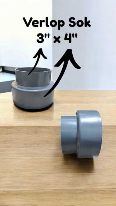 Verlop SOK 4" x 3" SOK 3" x 4" reducer 4" x 3"/ reducing socket/ vlok / flok/ verlop sok 4" x 3"