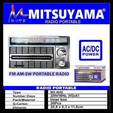 Mitsuyama Radio Jadul Klasik MS-4046 Radio Classic Retro AM FM Portable