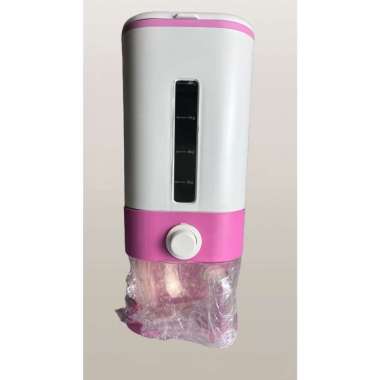 Dispenser Tempat Simpan Beras Otomatis 12L 12 Liter 12KG Rice Box Pink